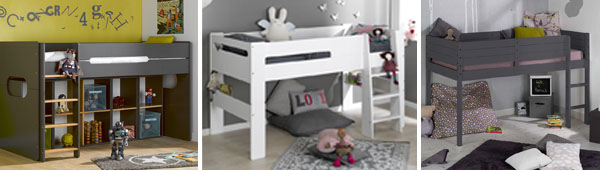 cama elevada, camas medias altas