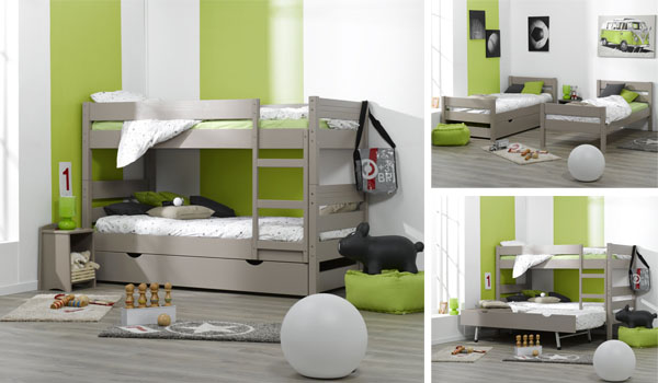litera con cama nido, litera juvenil 123